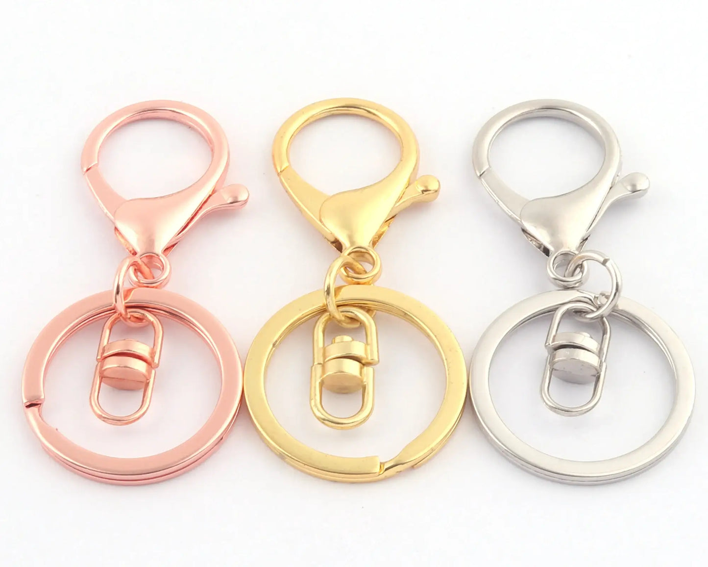 Key Components5-pack Keychain Lobster Clasp Key Rings - Antique