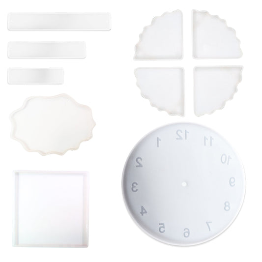 SHADOW ART - Silicone Mold Kit [3 Bookmark + Clock + 3 Types of Coaster] - shadowart.in