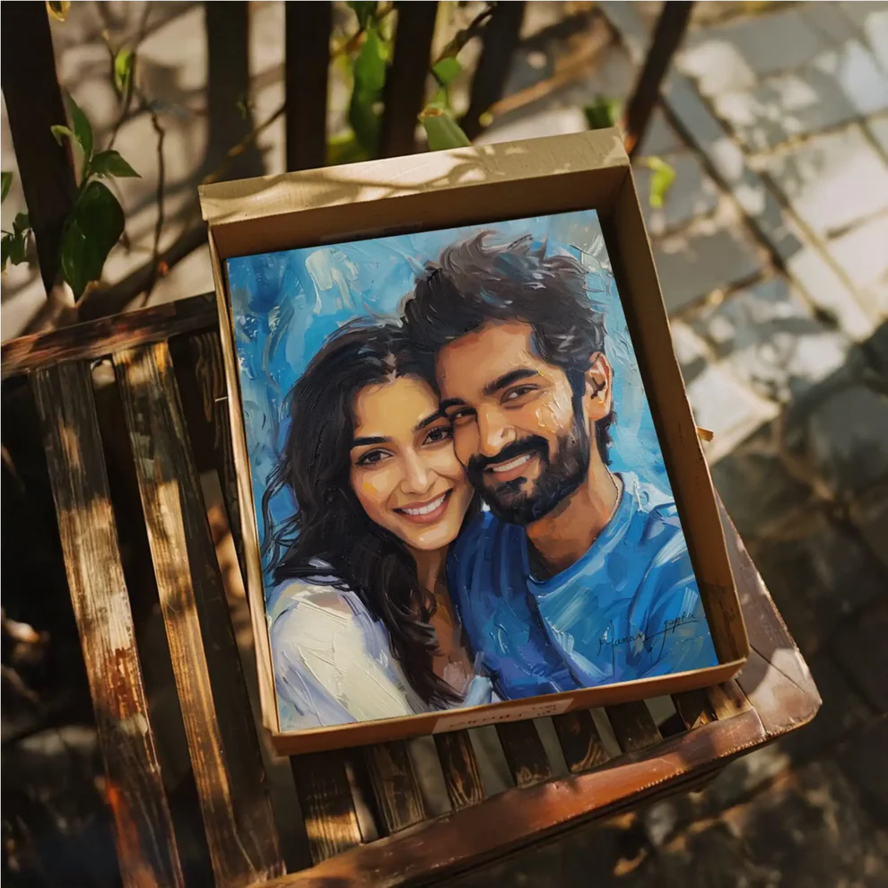 Colored handmade painting